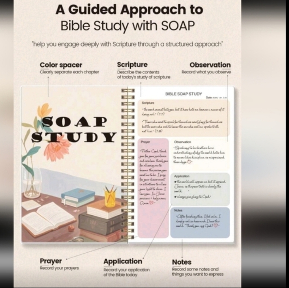 Pink Bible Study Planner - Picture 3 of 4